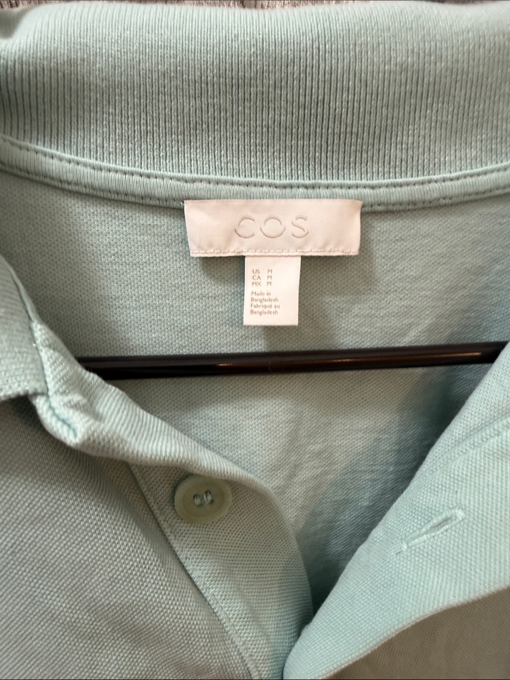 COS Light Mint Green Polo Top